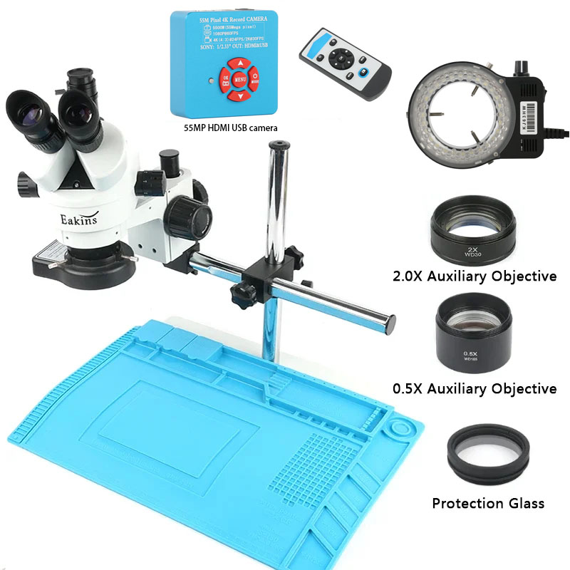 Electronics Repair Simulator - Mikroskop stereoskopowy trójokularowy z zoomem simultanowym